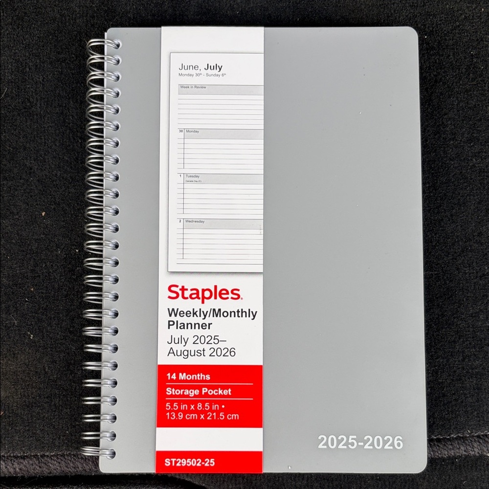 Staples 2025–2026 Weekly Monthly Planner | July 2025–August 2026 | 14 Month